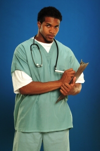 Photograph of a handsome doctor